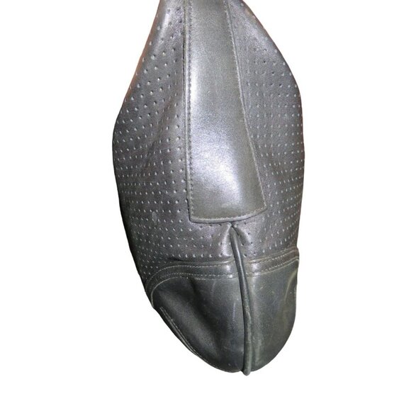 Coach Vintage Legacy 9218 Classic Black Perforated Leather Hobo Satchel Handbag - Picture 4 of 12